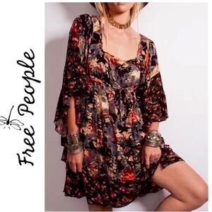 Free People heart of gold dress bohemian mini floral